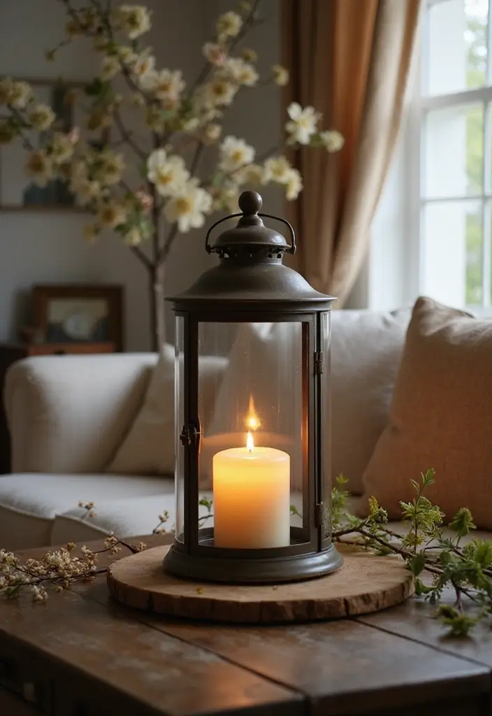 28 Easter Living Room Decor Ideas That Add a Festive Touch - 11. Light Up with Lanterns