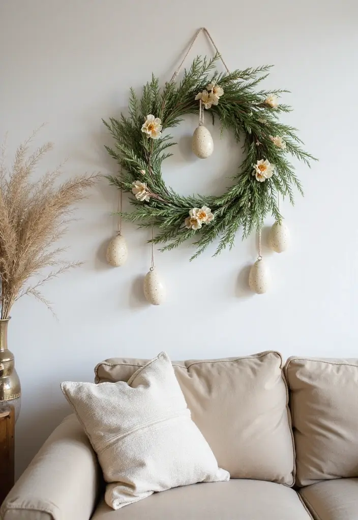 28 Easter Living Room Decor Ideas That Add a Festive Touch - 7. Hanging Decor