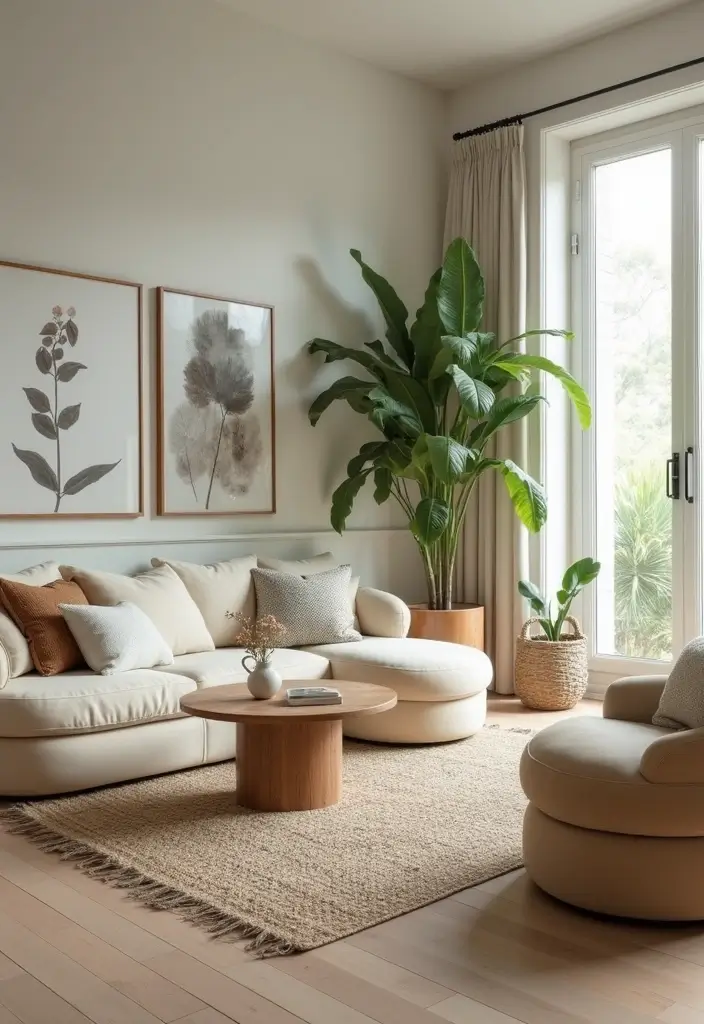 28 Living Room Natural Decor Ideas That Feel Fresh and Organic - 25. Sustainable Modern Design