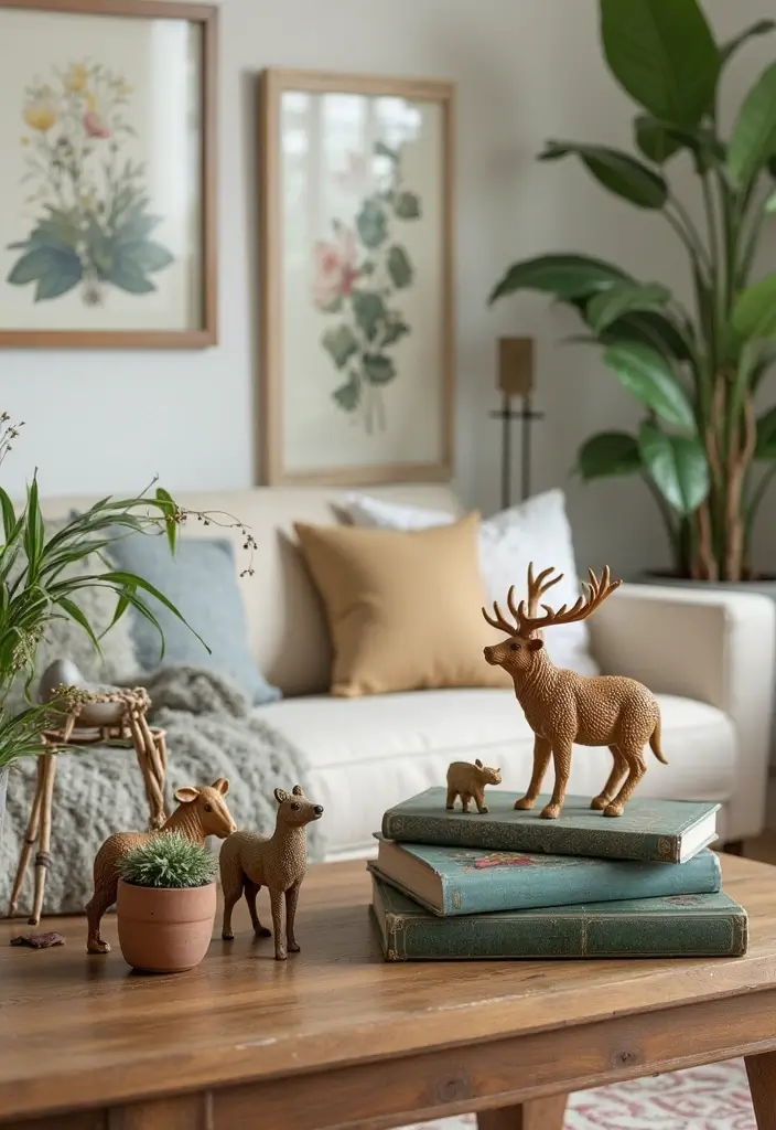 28 Nature Living Room Ideas That Bring the Outdoors In - 19. Choose Nature-Themed Accessories