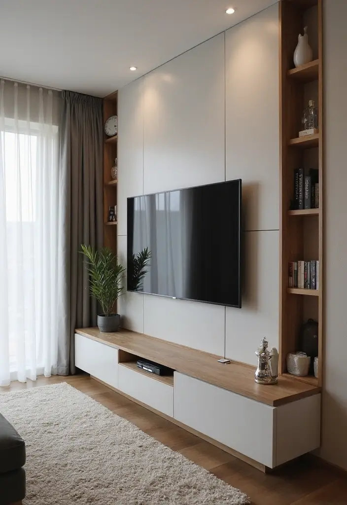 28 Small Living Room With TV Ideas That Save Space and Style - 15. Smart TV Integration