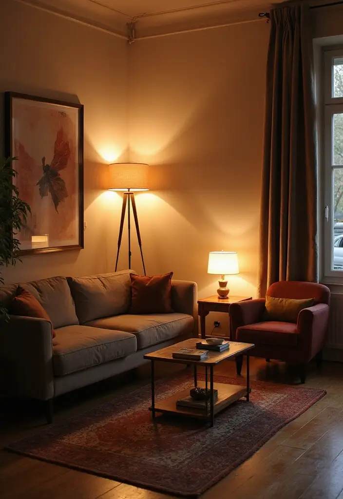 28 Small Living Room With TV Ideas That Save Space and Style - 18. Selecting the Right Lighting