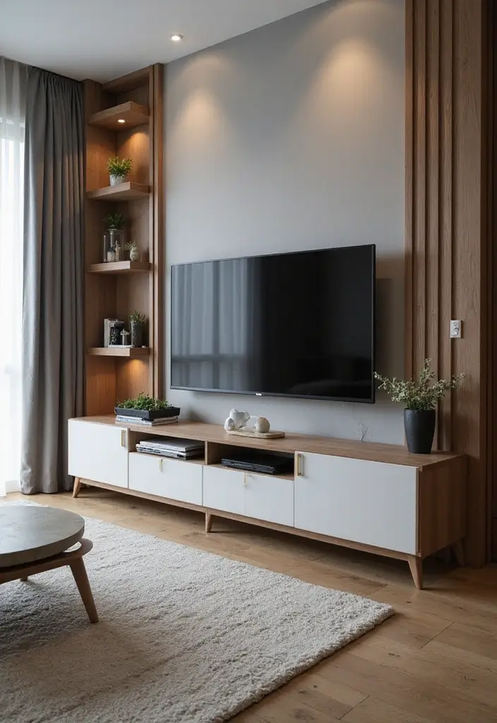 28 Small Living Room With TV Ideas That Save Space and Style - 23. Using Technology to Your Advantage