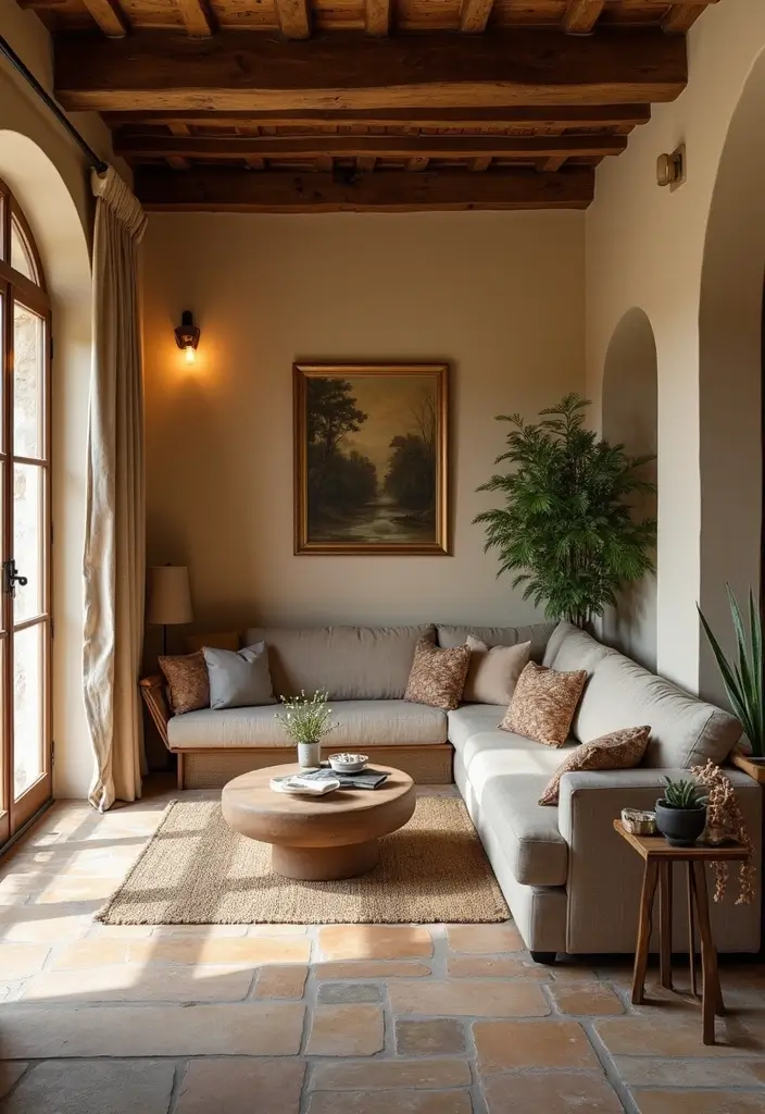 28 Stone Floor Living Room Ideas That Feel Earthy and Elegant - 23. Cozy Nooks with Stone