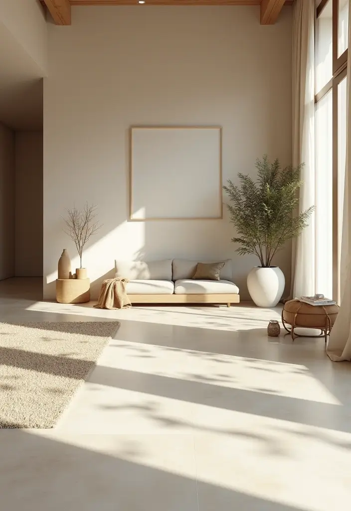 28 Stone Floor Living Room Ideas That Feel Earthy and Elegant - 9. Zen-Inspired Stone Designs