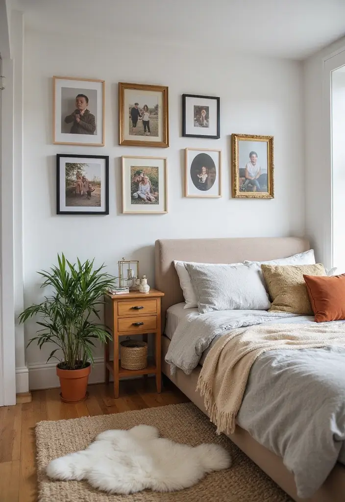 28 Studio Apartment Living Room Ideas That Save Space Beautifully - 19. Personalized Decor Items