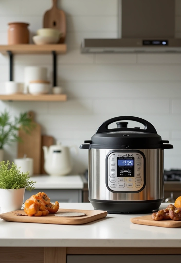 28 Studio Apartment Living Room Ideas That Save Space Beautifully - 21. Instant Pot for Compact Cooking