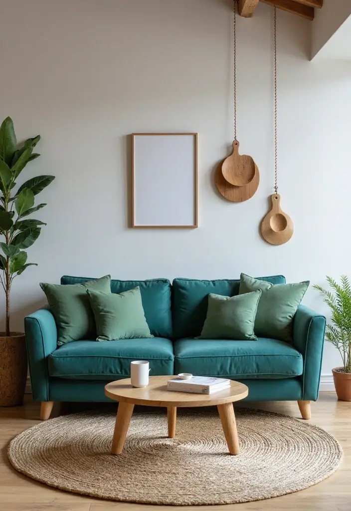 28 Teal and Green Living Room Ideas That Feel Fresh and Natural - 4. Cozy Teal Sofas