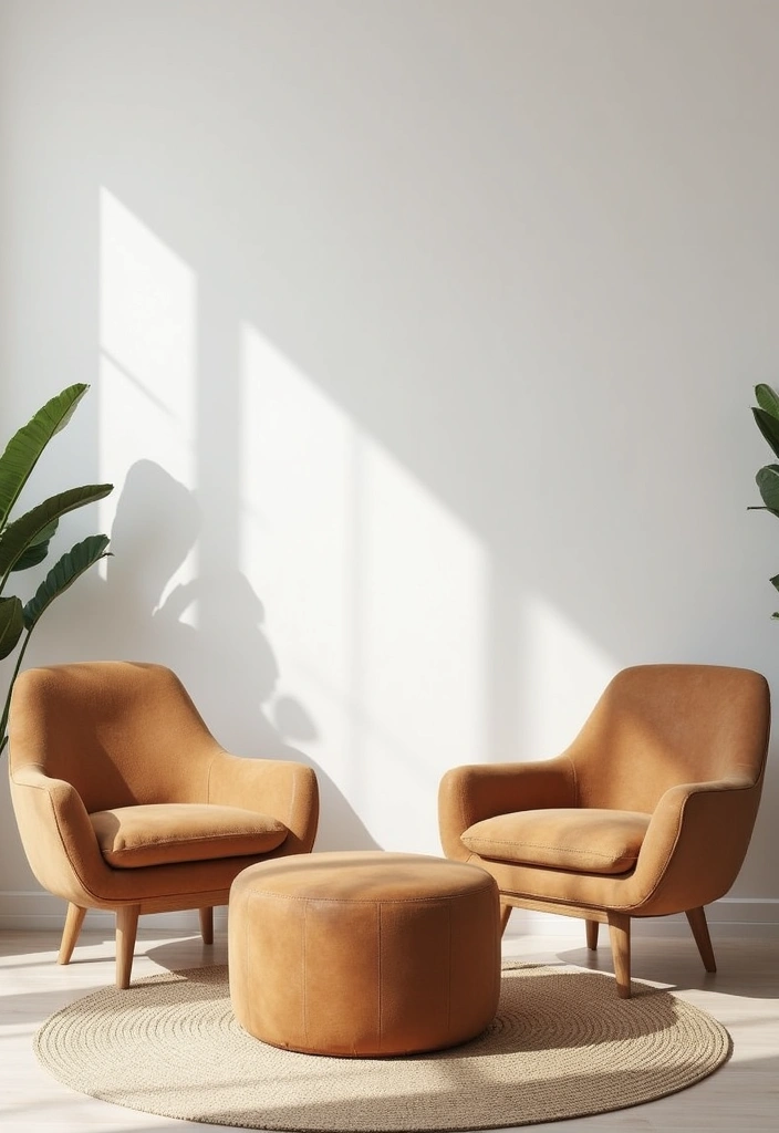 28 White and Tan Living Room Ideas That Feel Calm and Inviting - 10. Accent Furniture