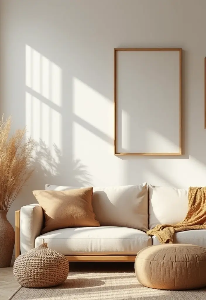 28 White and Tan Living Room Ideas That Feel Calm and Inviting - 22. Warm White Walls