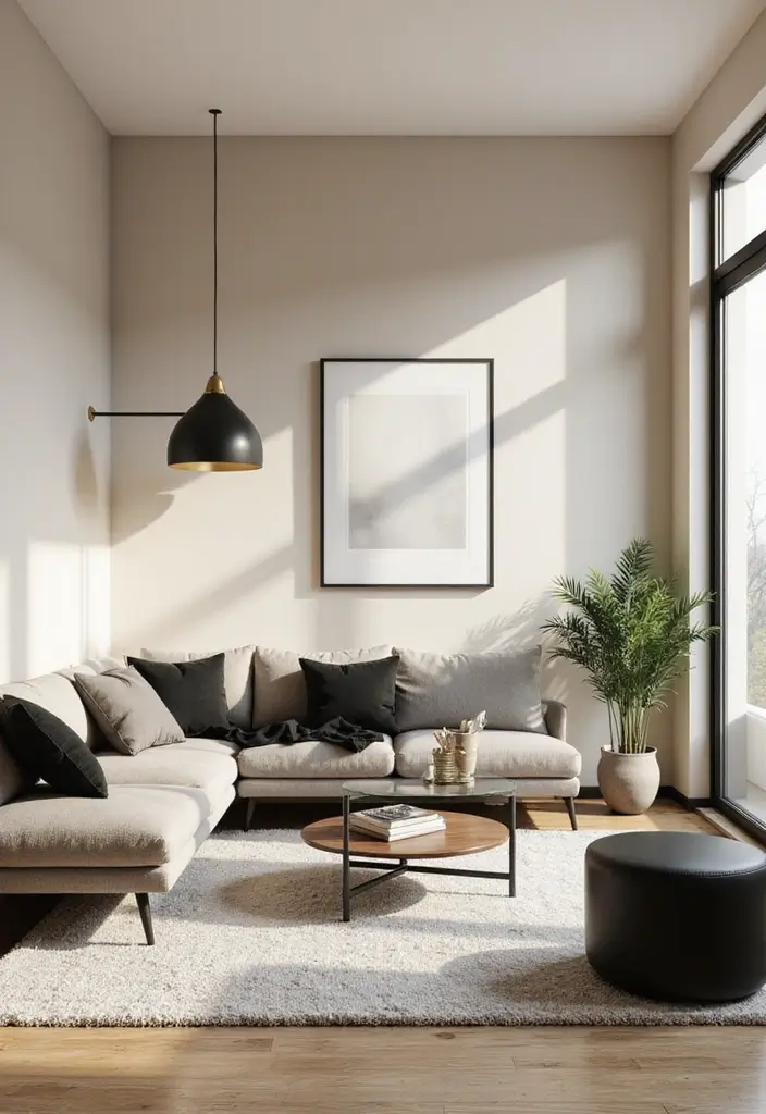 29 Black White and Beige Living Room Ideas That Feel Modern and Balanced - 25. Beige Wall Colors