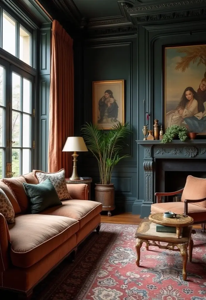 29 Black Wood Floors Living Room Ideas That Feel Bold and Luxe - 26. Timeless Traditional Elements