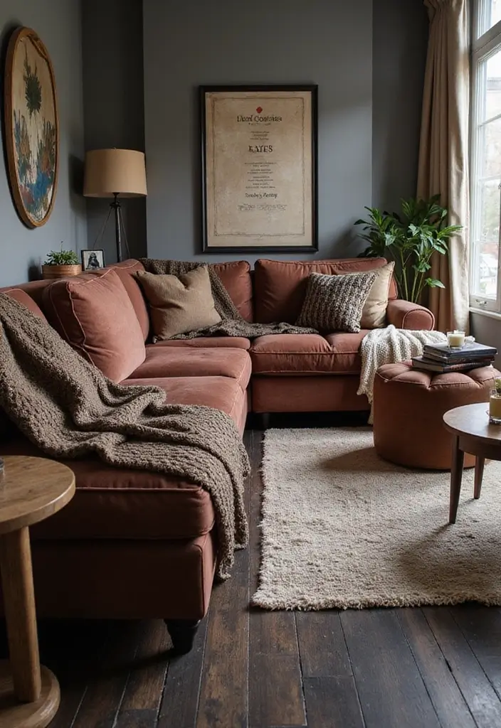 29 Black Wood Floors Living Room Ideas That Feel Bold and Luxe - 3. Layer Textures for a Cozy Feel