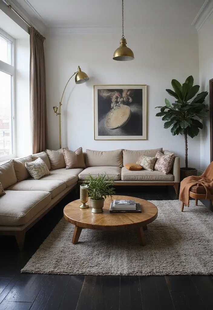 29 Black Wood Floors Living Room Ideas That Feel Bold and Luxe - 6. Incorporating Metal Accents
