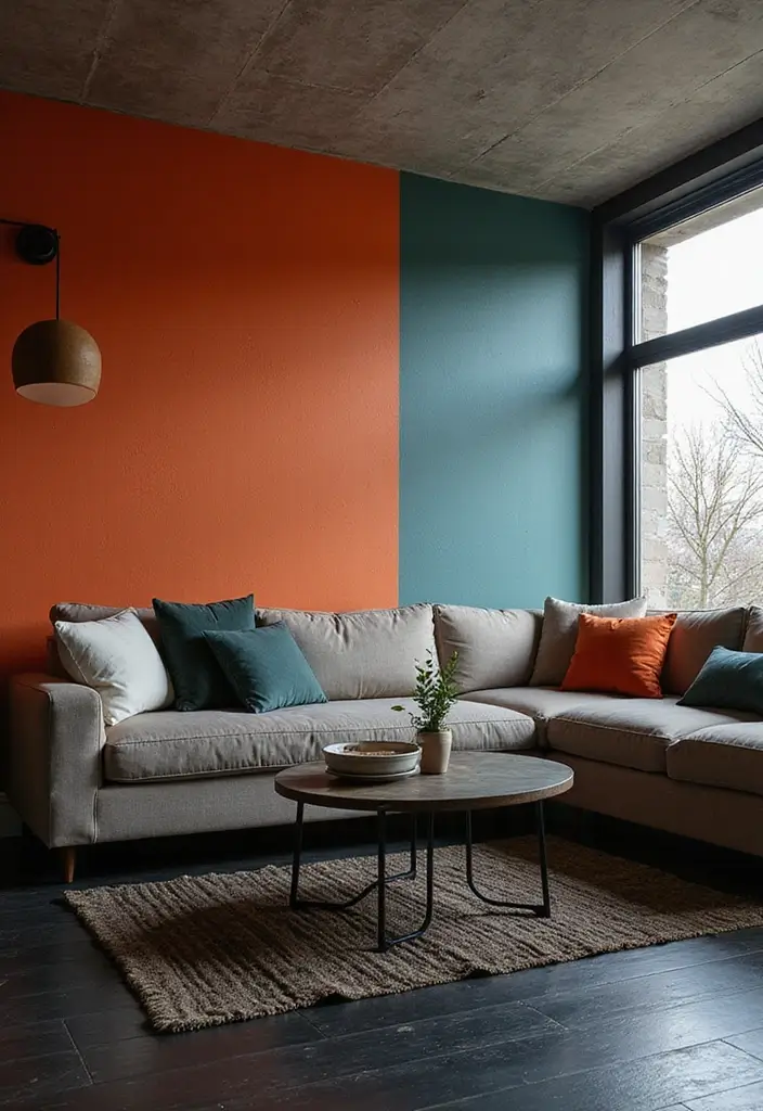 29 Black Wood Floors Living Room Ideas That Feel Bold and Luxe - 9. Accent Walls for Drama