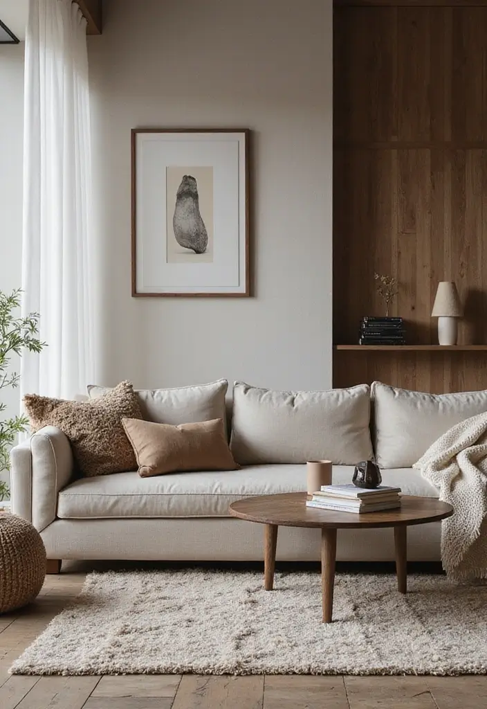 29 Contemporary Living Room Design Ideas That Feel Sleek and Minimal - 5. Layering Textures