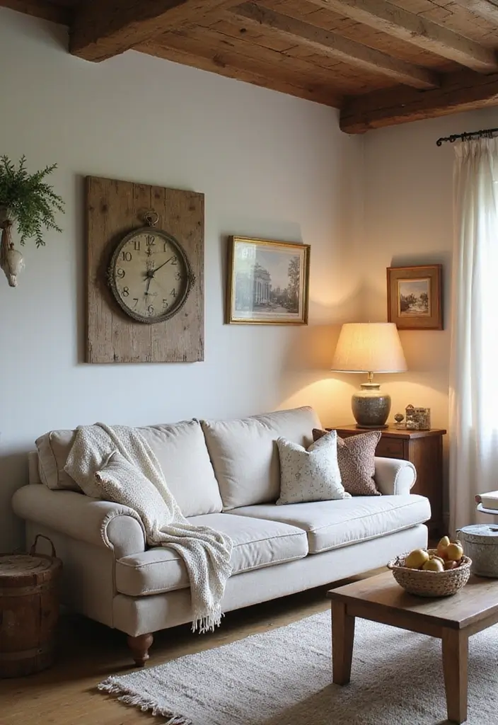 29 Light Couches Living Room Ideas That Feel Airy and Modern - 23. Country Cottage Chic