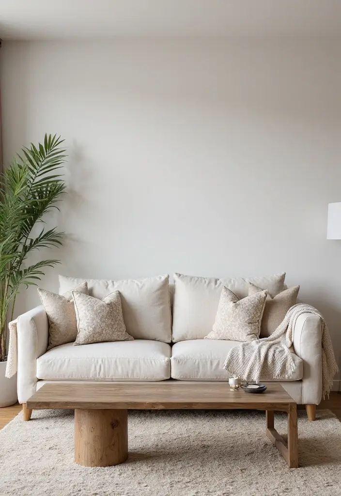 29 Light Couches Living Room Ideas That Feel Airy and Modern - 25. Sophisticated Light Couches with Matching Decor