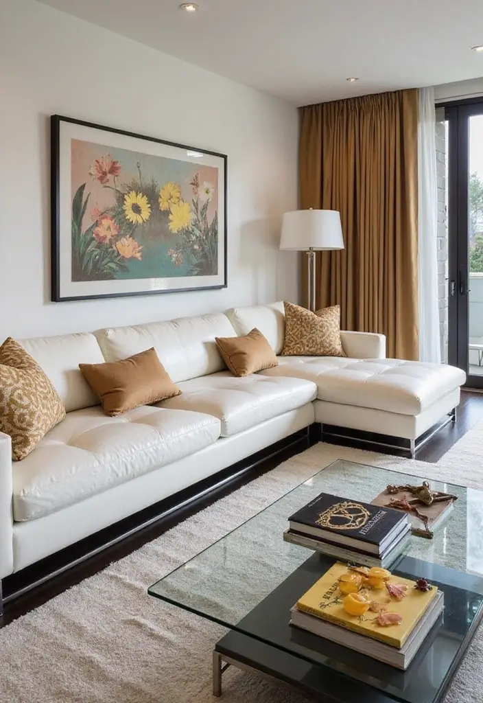 29 Light Couches Living Room Ideas That Feel Airy and Modern - 6. Elegant White Leather Dreams