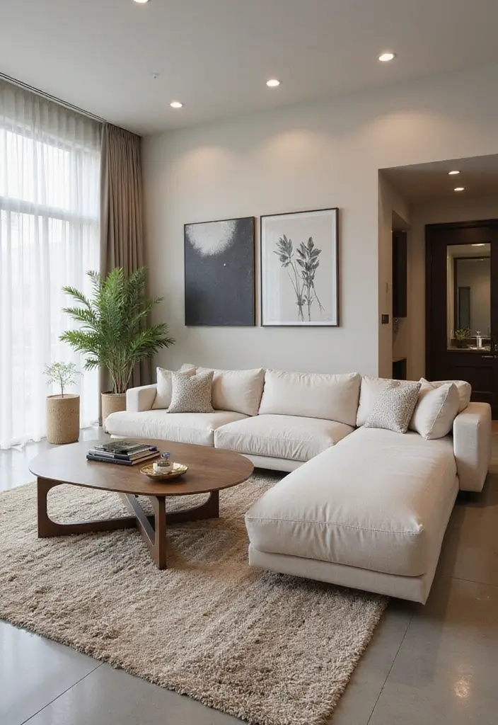 29 Light Couches Living Room Ideas That Feel Airy and Modern - 9. Ultra-Modern Sectional Comfort