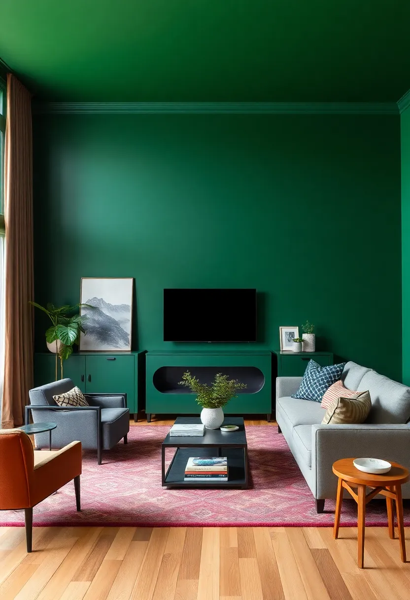 29 Living Room Decor Black Women Inspiration That Celebrates Style and Culture - 11. Bold Wall Colors