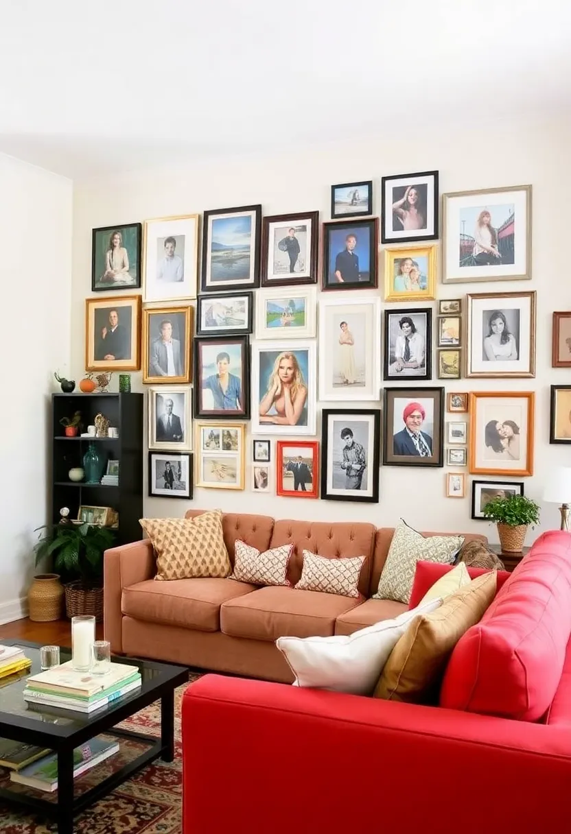 29 Living Room Decor Black Women Inspiration That Celebrates Style and Culture - 23. Eclectic Gallery Wall