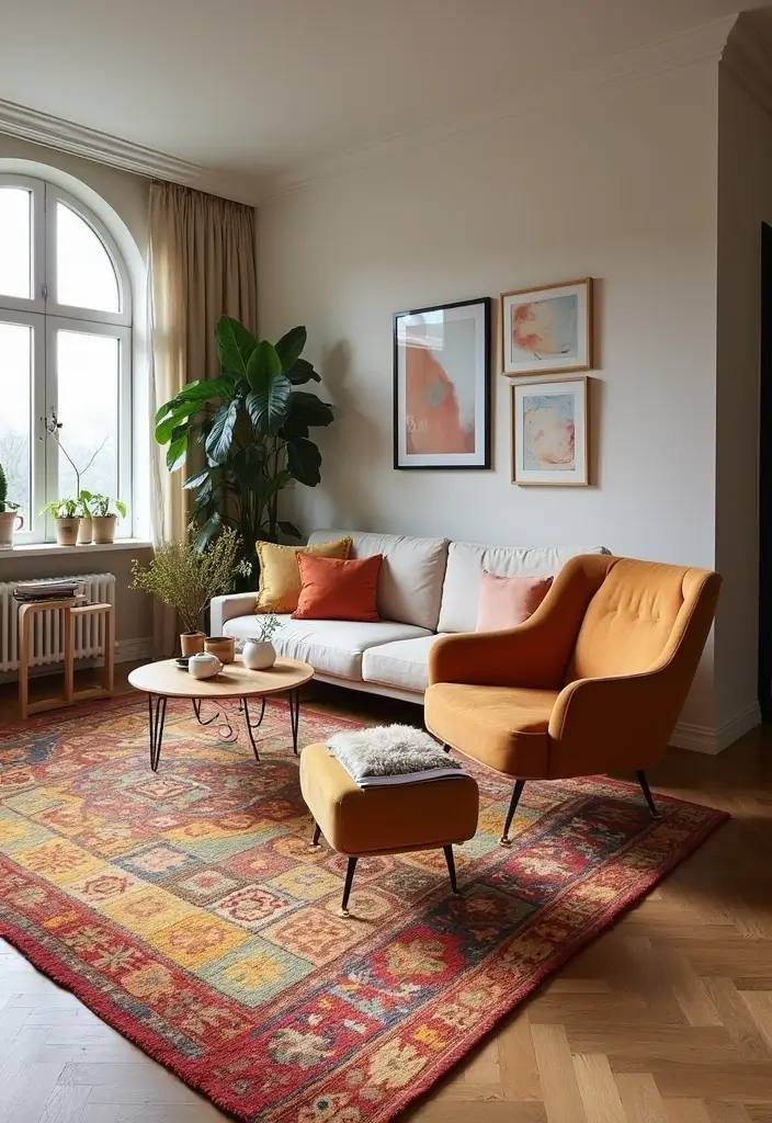 29 Living Room Decor Black Women Inspiration That Celebrates Style and Culture - 4. Statement Rugs