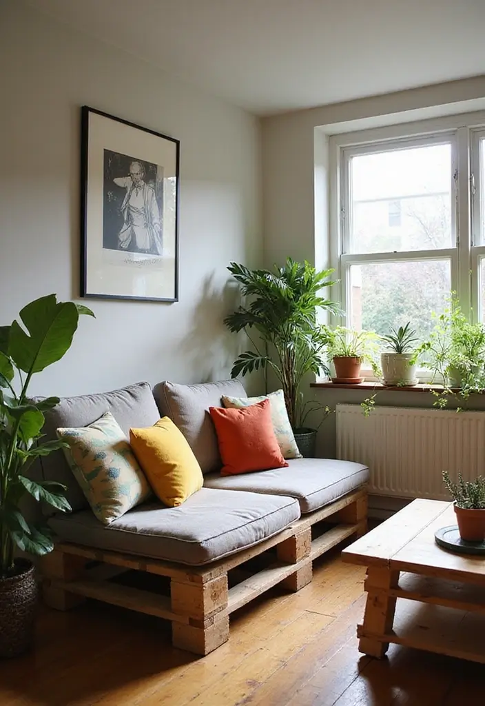 29 Living Room Seating Ideas That Maximize Comfort and Flow - 1. Upcycled Pallet Sofas