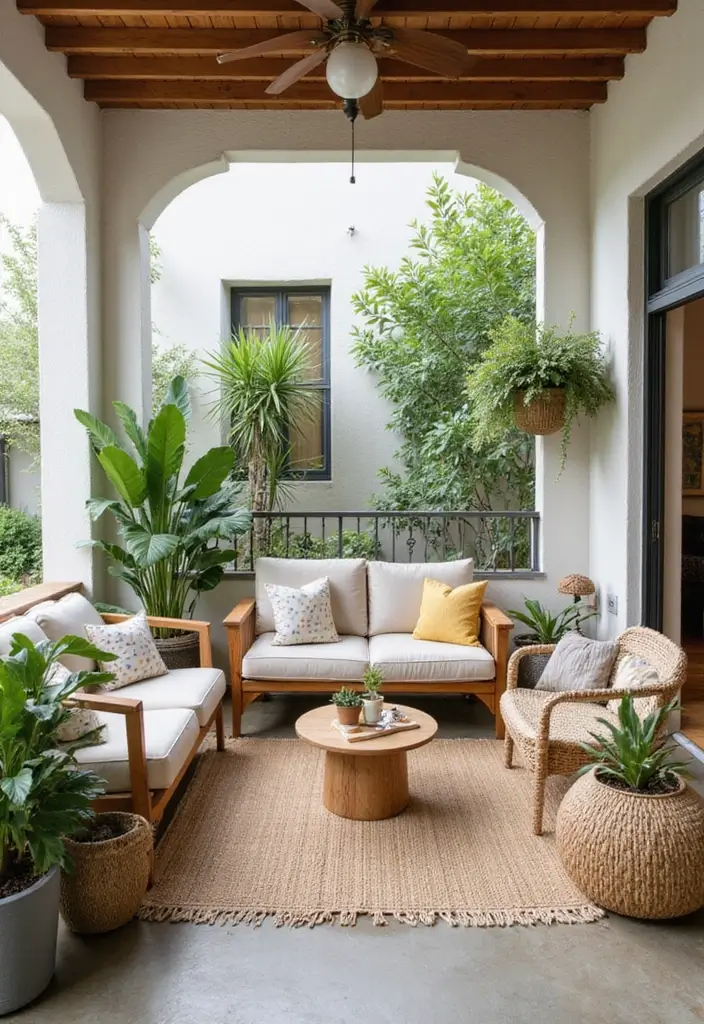 29 Living Room Seating Ideas That Maximize Comfort and Flow - 23. Outdoor-Inspired Seating