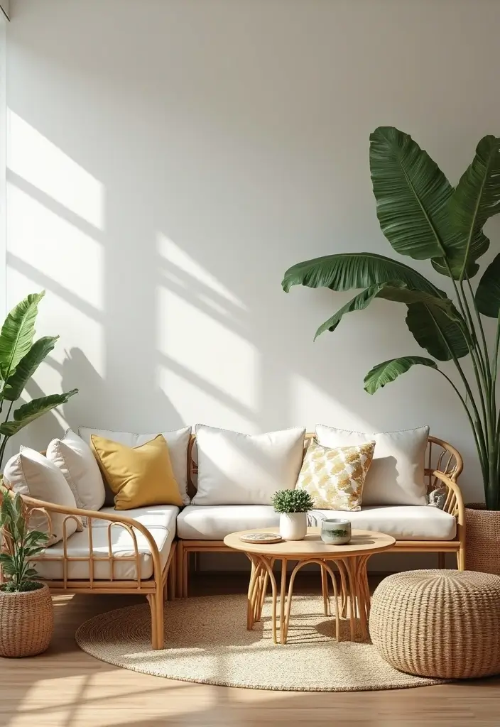 29 Living Room Seating Ideas That Maximize Comfort and Flow - 8. Rattan and Wicker Seating