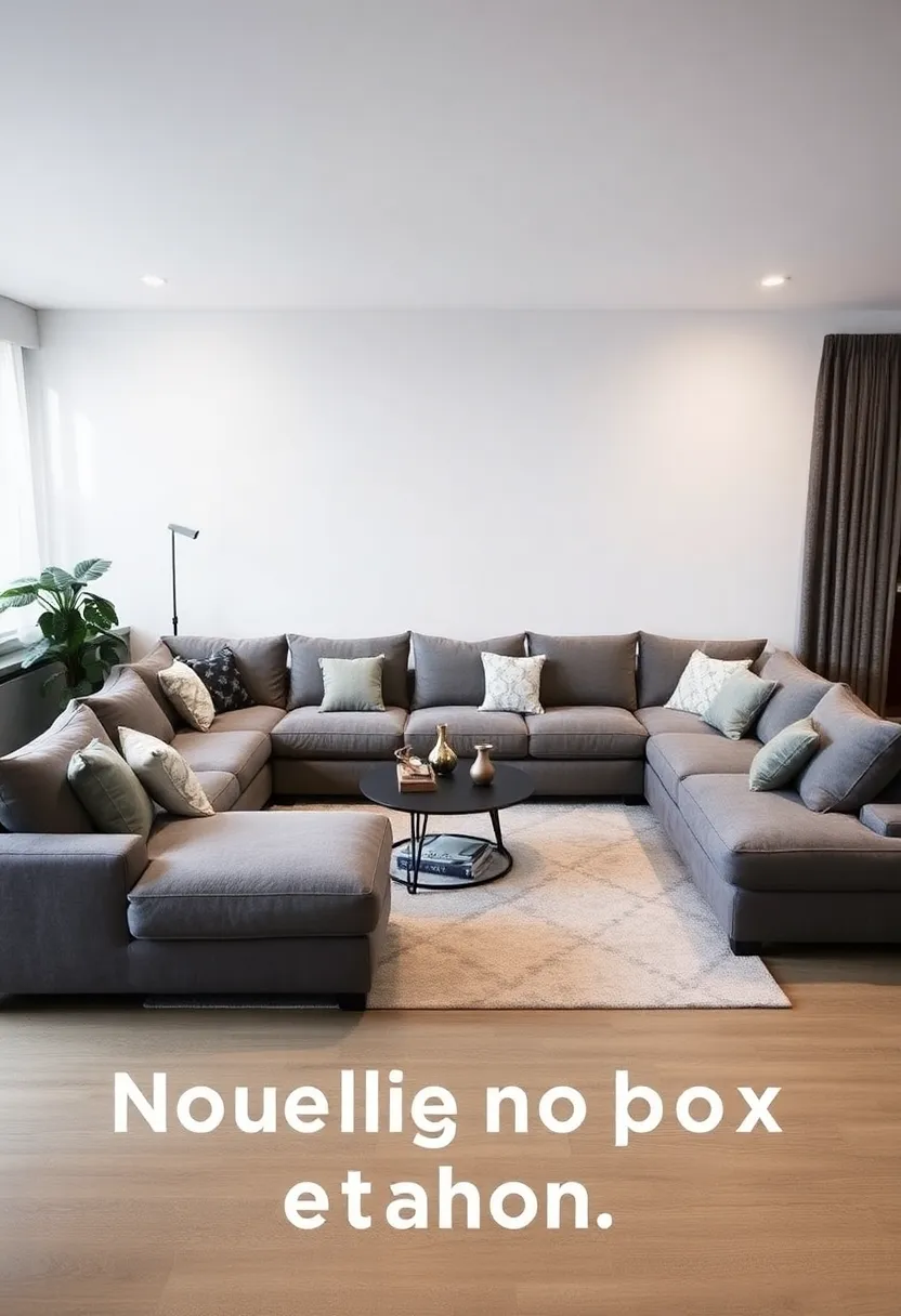 29 Living Room With Grey Sectional Ideas That Look Balanced and Cozy - 20. Fluid Space with Modular Furniture