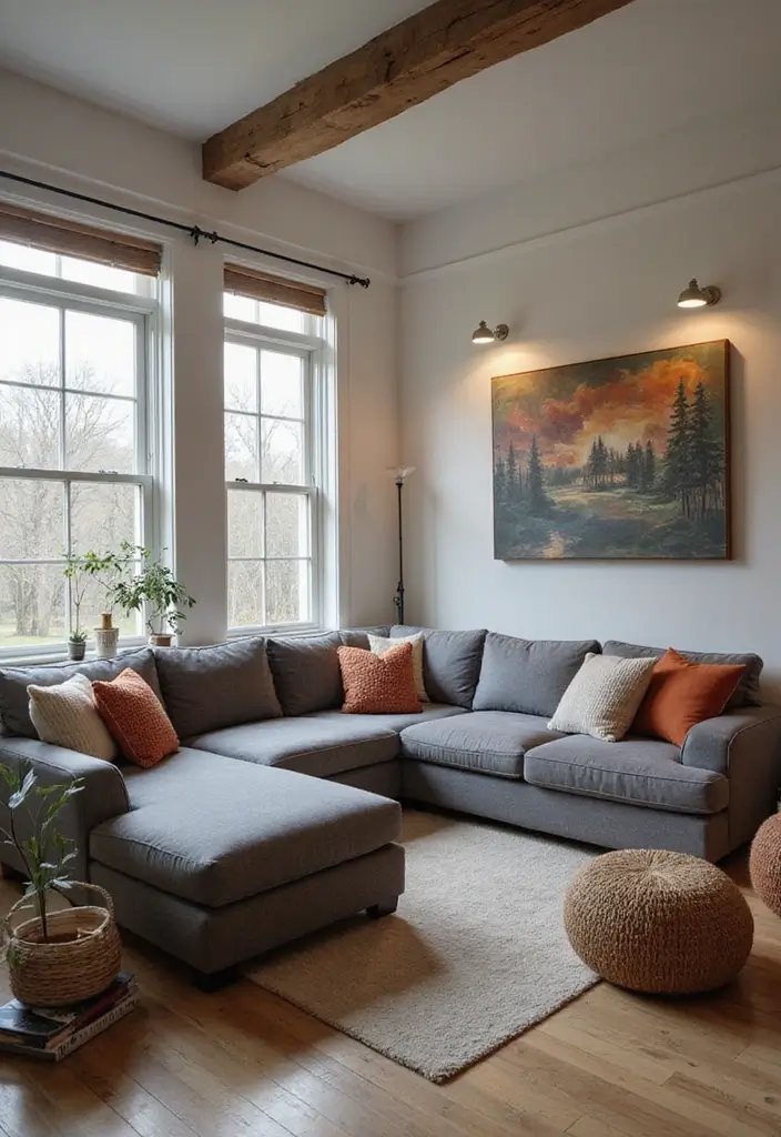 29 Living Room With Grey Sectional Ideas That Look Balanced and Cozy - 9. Smart Sectional Arrangements