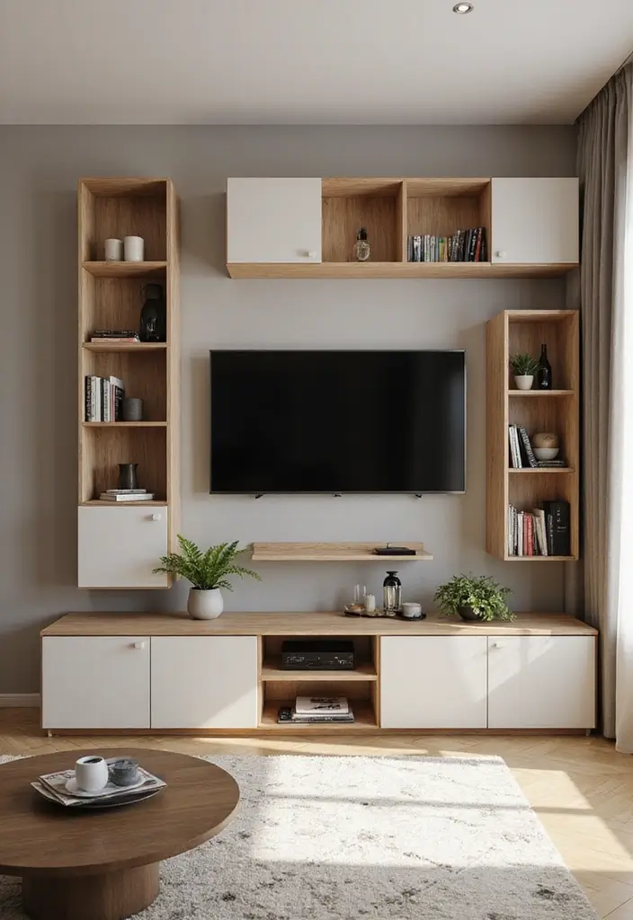 29 Living Room With TV Stand Ideas That Look Clean and Organized - 13. Modular TV Units