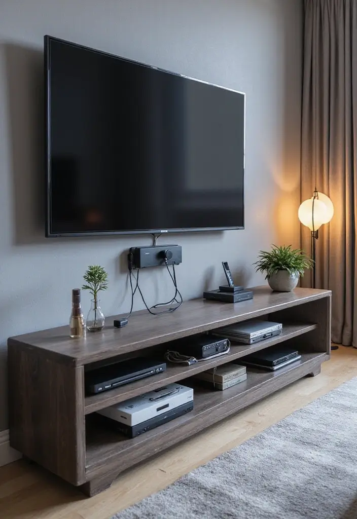29 Living Room With TV Stand Ideas That Look Clean and Organized - 14. Smart TV Stands