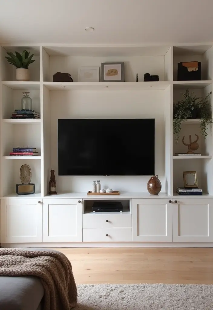 29 Living Room With TV Stand Ideas That Look Clean and Organized - 7. Built-in Entertainment Units