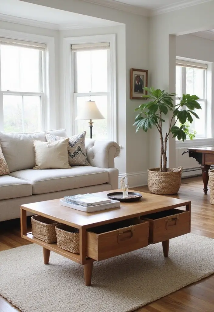 29 Mid Century Modern Apartment Living Room Ideas That Look Retro and Chic - 28. Clever Storage Solutions