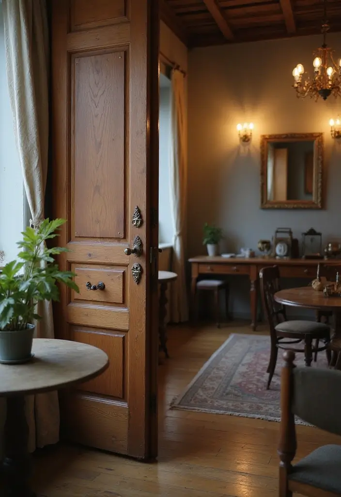 29 Old Style Living Room Ideas That Feel Nostalgic and Classic - 19. Vintage Hardware