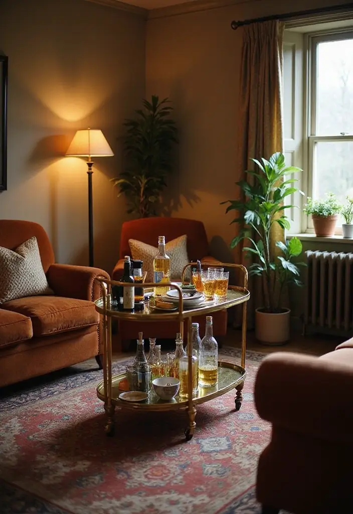 29 Old Style Living Room Ideas That Feel Nostalgic and Classic - 27. Vintage Entertaining Spaces