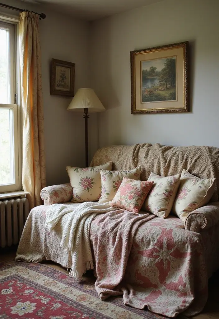 29 Old Style Living Room Ideas That Feel Nostalgic and Classic - 3. Cozy Textiles