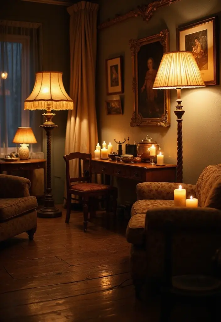 29 Old Style Living Room Ideas That Feel Nostalgic and Classic - 9. Layered Lighting