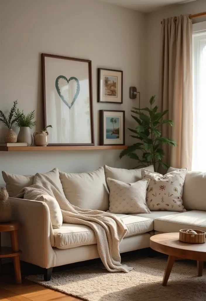 29 Spring Living Room Decor Ideas That Feel Fresh and Bright - 28. Sentimental Decor