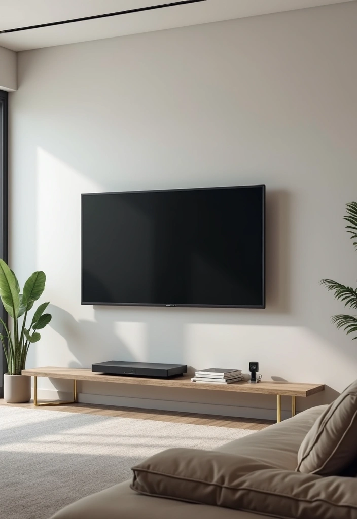 29 TV Designs for Living Room That Feel Sleek and Functional - 19. Smart TV Mounts