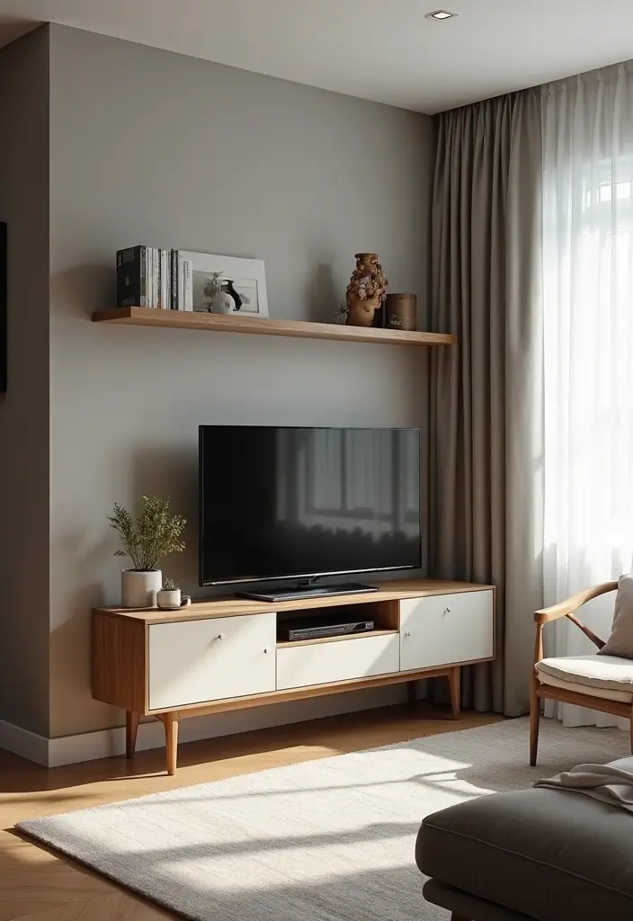 29 TV Designs for Living Room That Feel Sleek and Functional - 4. Corner TV Unit