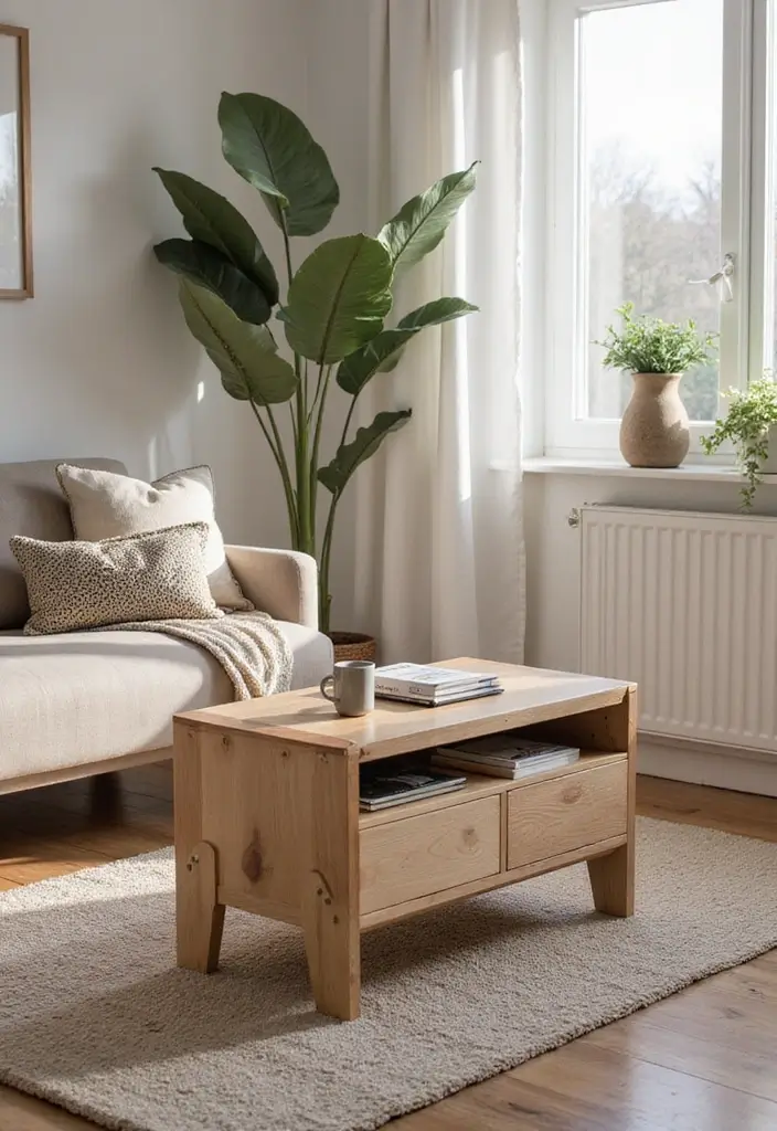 29 TV Designs for Living Room That Feel Sleek and Functional - 8. Multi-Functional Furniture