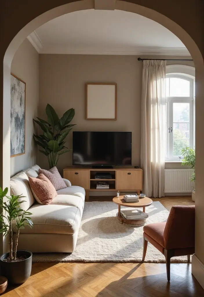 29 TV in Alcove Living Room Ideas That Look Built In and Elegant - 19. Cozy Reading Nook with TV