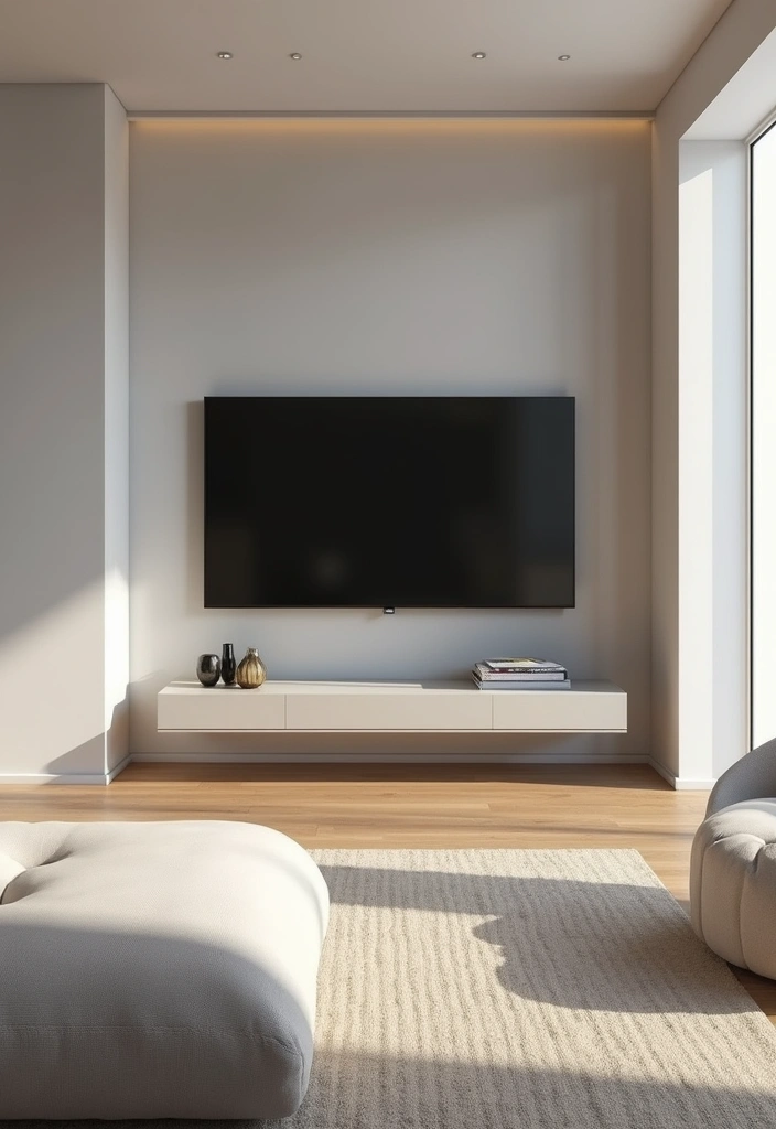 29 TV in Alcove Living Room Ideas That Look Built In and Elegant - 29. Sleek Flat Panel TVs