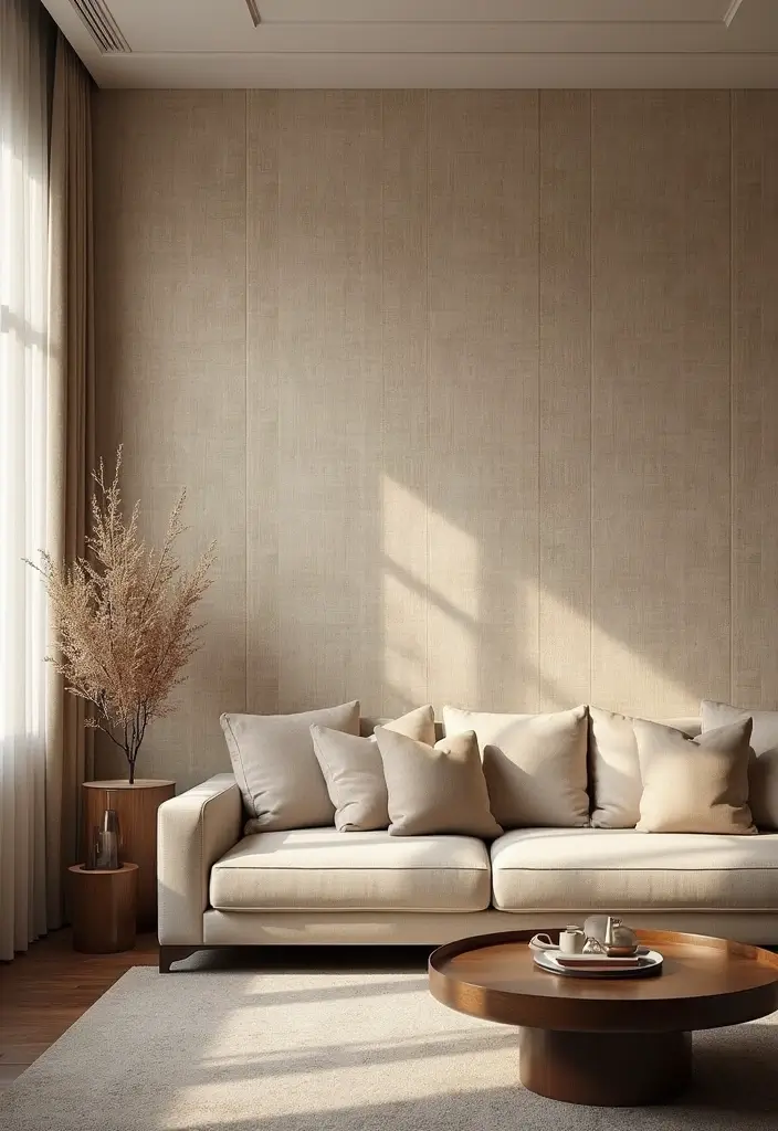 29 Wallpaper Living Room Ideas That Add Texture and Personality - 2. Textured Wallpaper Surfaces
