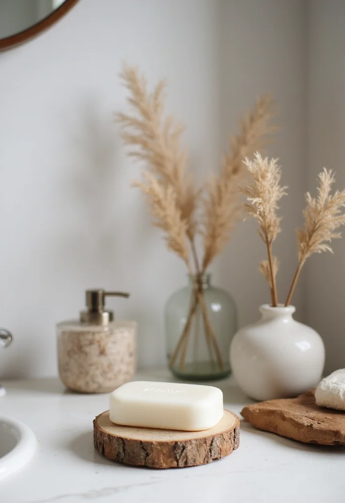 14 Bathroom Soap Holder Ideas For Pretty Organisation - 10. Dried Plant Soap Holder