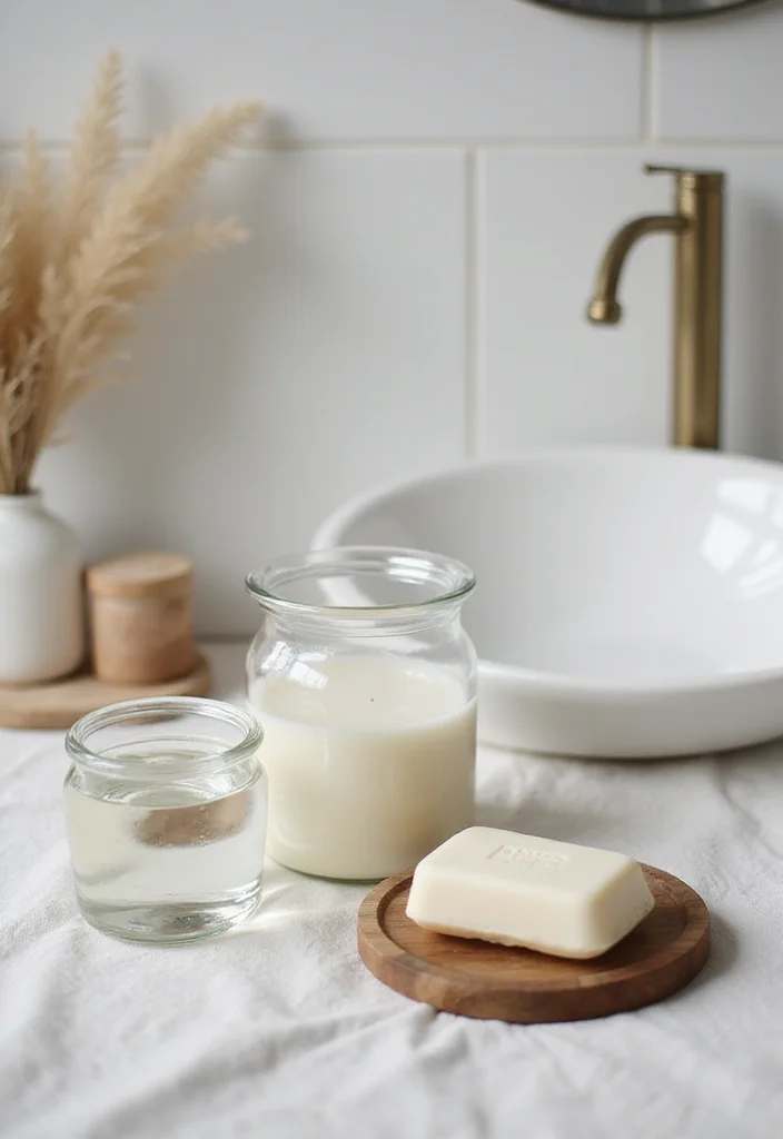 14 Bathroom Soap Holder Ideas For Pretty Organisation - 11. Glass Jar Soap Holder