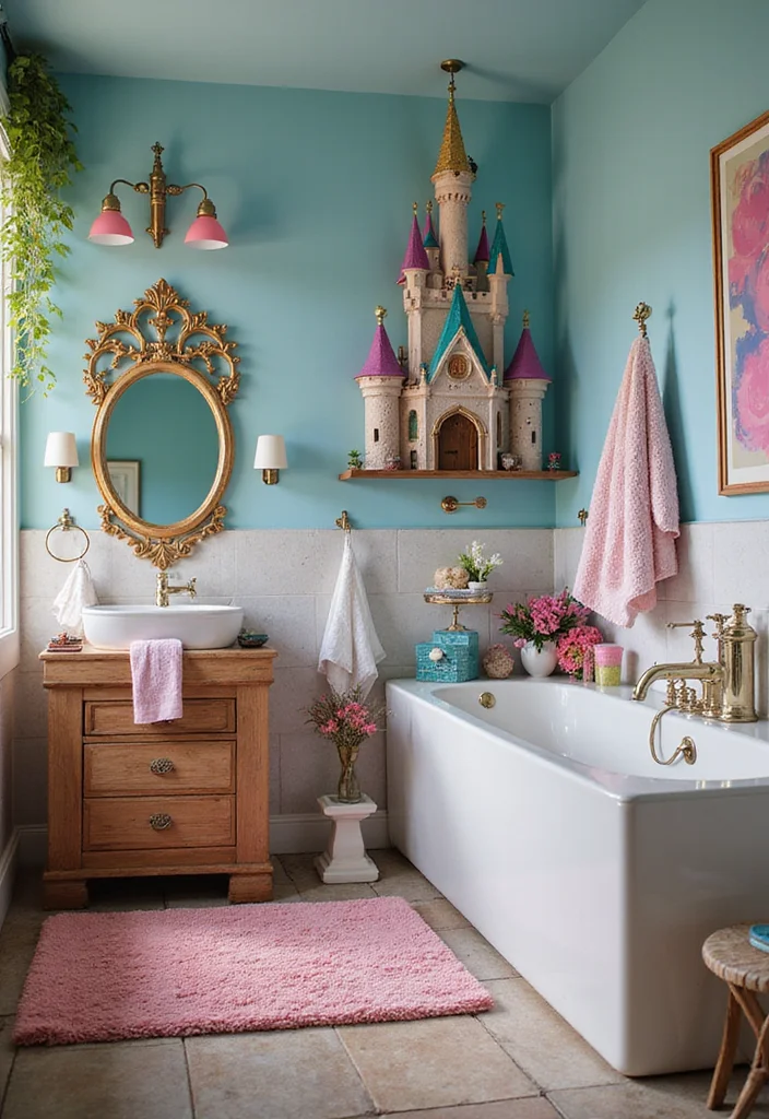 14 Boys Bathroom Ideas For Fun Kid Decor - 8. Magical Kingdom